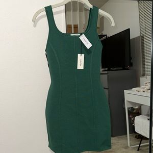 Babaton sculpt knit seamed dress